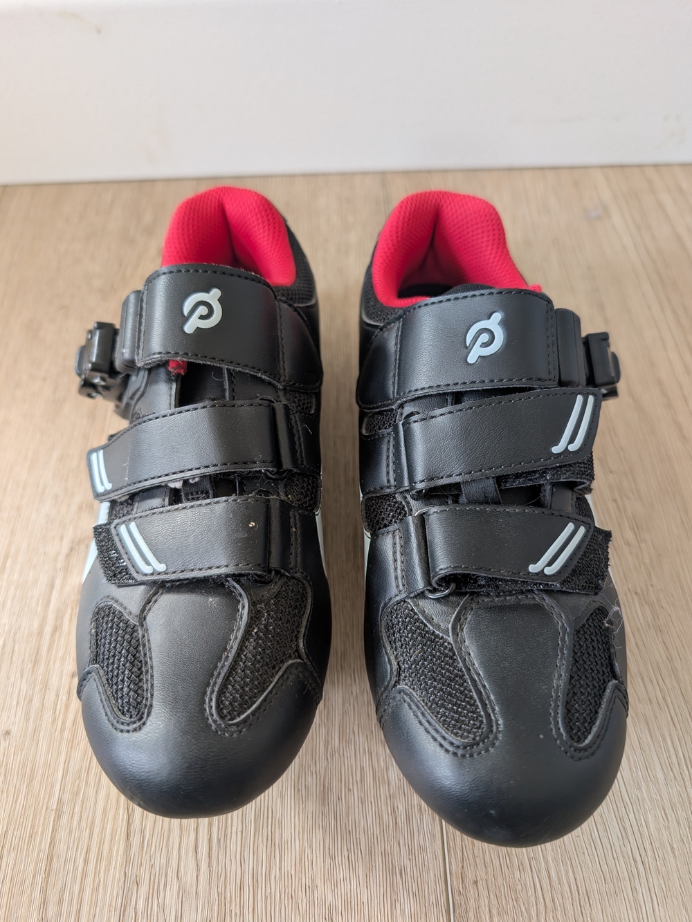 Peloton Black and Red Athletic Shoes - Comfort Fit